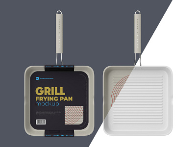Grill Pan Mockup. 4000 x 5300 px accessory branding branding design concept cook cooking culinary design equipment fry frying inspiration kitchen kitchen pan mockup mockup psd packaging mockup pan psd template