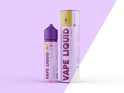 Vape Liquid Packaging Mockup 60ml