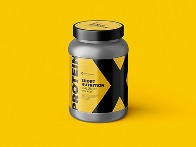 Download Sport Nutrition Plastic Jar Mockup By Mock Up Ru On Dribbble