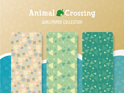 Animal Crossing Pattern Collection adobe illustrator animal crossing background clean collection flat design mobile pattern simple smartphone texture vector wallpaper wallpapers