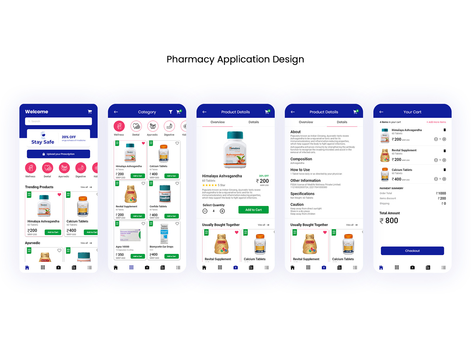 Pharmacy Application Design (Android & iOS) by Brijesh Vaghani on Dribbble