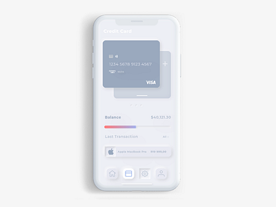 Skeuomorphic Credit Card