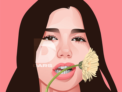 Dua Lipa Vector Portrait design girl illustration illustration illustrator vector