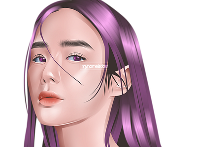 Neon Purple Vector Portrait design girl illustration illustration illustrator vector