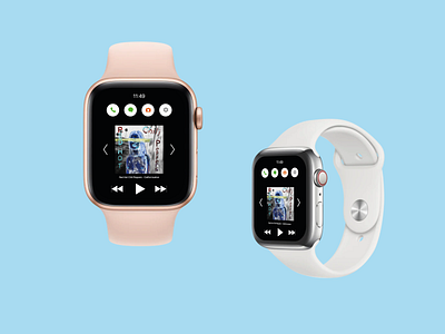 Media Player - Apple Watch apple brand identity daily 100 challenge dailyui media player smartwatch ui