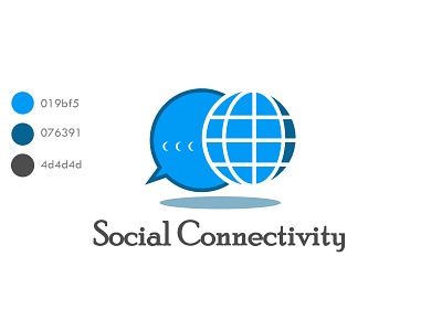 Social connectivity branding chat connectivity design dribbble dribbbleweeklywarmup earth flat illustration logo logodesign social social connectivity social network typography vector world