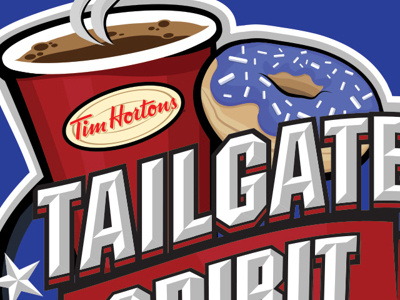Tailgate Spirit athletics coffee donuts football illustration logo sports tailgate spirit tim hortons