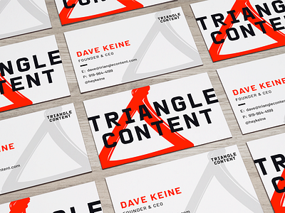 Triangle Content cards big bold business card contact content marker podcast triangle