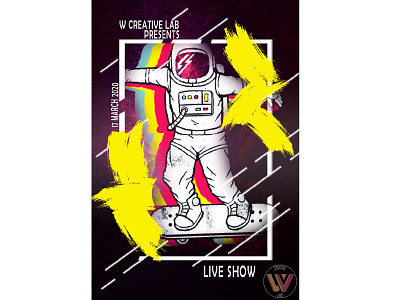 Space Live Poster abstract design graphic design illustration photoshop poster poster design space spaceman wcreativelab