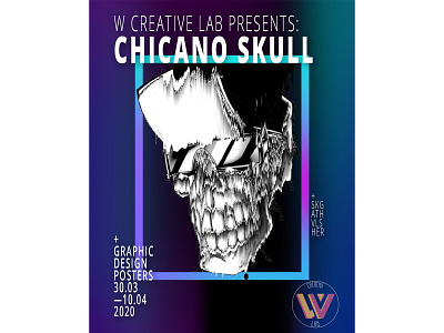 Chicano Skull Poster