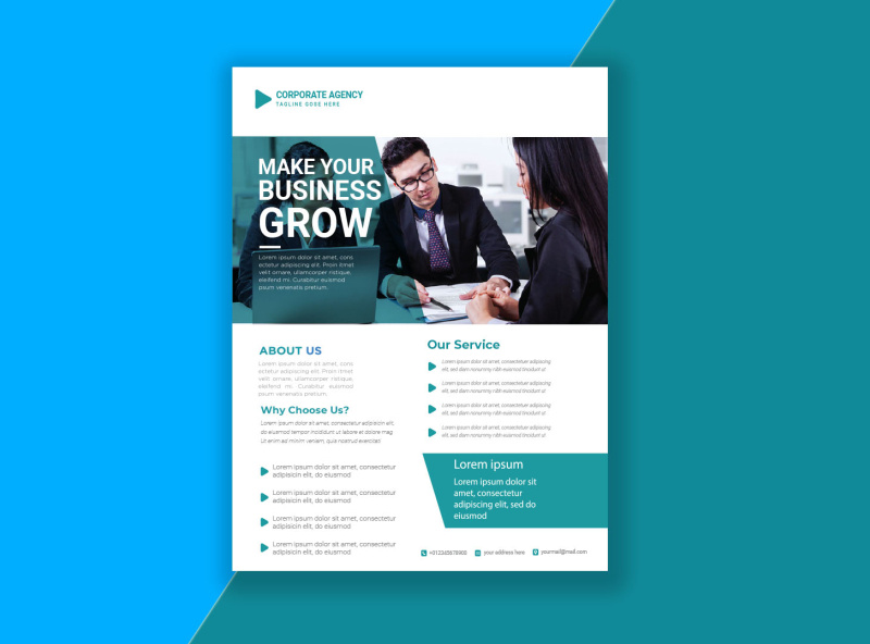 Corporate business flyer design by Md Anwar Hossain on Dribbble