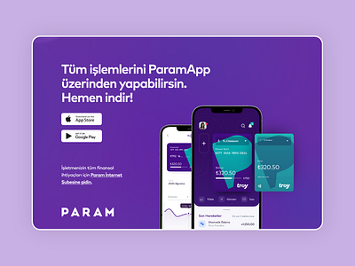 Param App Download Page design fintech payment page ui ux virtual pos