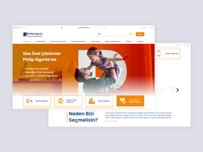 Insurance Company Homepage Design button header homepage insurance slider ui ux