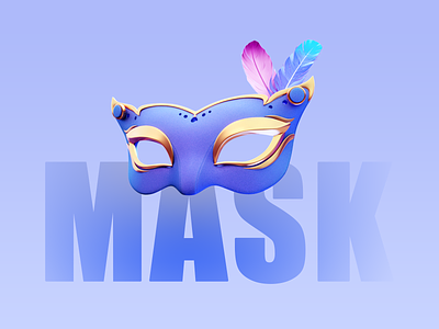 Carnival Mask 3d c4d carnival gift icon logo mask ui
