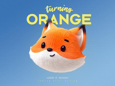 Turning Orange 3d branding fox gift graphic design icons illustration logo mobile