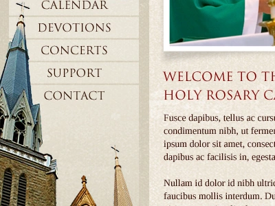 Cathedral textured web design