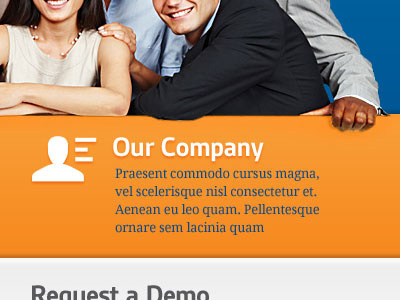Company Callout clean icons photography web design