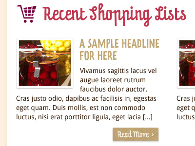 Shopping fun typography web design