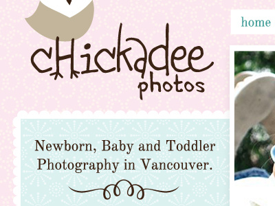 Chickadee child pattern photographer retro