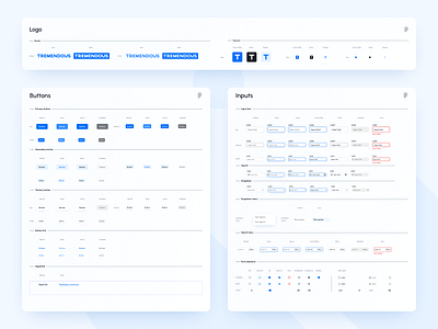 Design System for Tremendous products buttons checkbox component library components design system dropdown form components form inputs input fields radio button states ui
