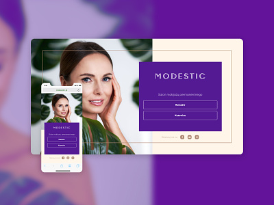 Modestic – UI beauty logo beauty salon brand studio branding graphic design key visual makeup modestic rzeszow ui web design