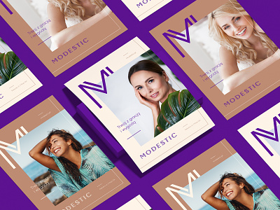 Modestic – Key visual beauty salon brand design branding graphic design key visual make-up modestic posters rzeszow