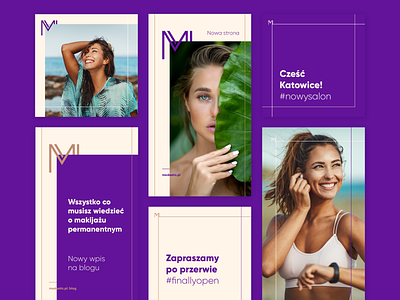 Modestic – Branding beauty salon brand design branding key visual modestic rzeszow social media design violet