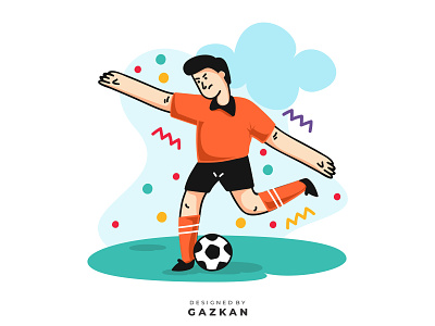 Football Soccer Illustration digital illustration digital illustrator euro 2021 football football illustration gazkan hand drawn illustration illustration illustrator soccer soccer illustration