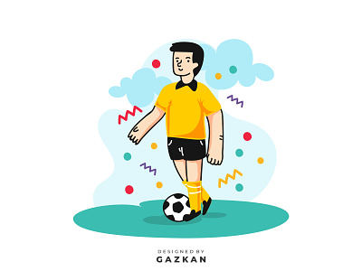 Football Soccer Illustration digital illustration digital illustrator euro 2021 football football illustration gazkan hand drawn illustration illustration illustrator soccer soccer illustration