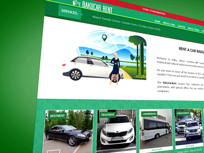 Development and promotion of a car rental portal webdesign website