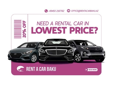 Development of static web banners for a Baku car rental company