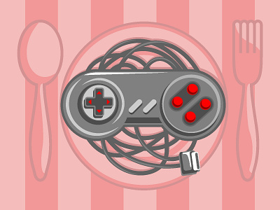 Classic Joystick design flat icon illustration vector