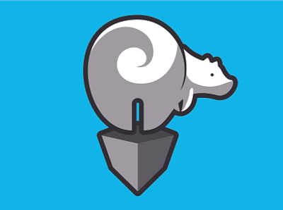 North Pole Bear design flat icon illustration logo icon symbol minimal vector
