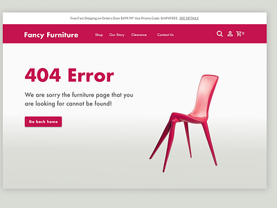 Daily UI 008 - 404 Page 404 error daily 100 challenge dailyui dailyui008 dailyuichallenge day8 design design challenge figma furniture modern furniture page not found ui ux