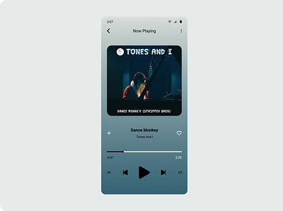 DailyUI 009 - Music Player dailyui dailyuichallenge dance monkey day9 design figma music music app music player ui ux