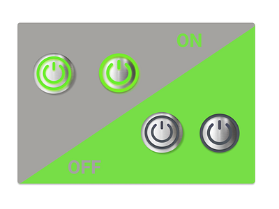 Daily UI 015: On/Off Switch button design dailyui dailyui 015 dailyuichallenge day15 design dribbble figma green off on ui ux vector