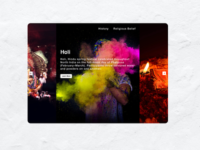 Daily UI Challenge #045 - Info Card 100daychallenge branding colors dailyui dailyuichallenge day45 design dribbble festival figma history holi indian indian festivals ui uidesign unsplash ux