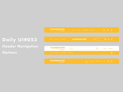 DailyUI#053 - Header Navigation