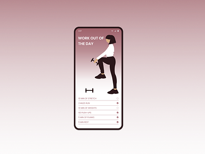 Daily UI #062 - Workout of the day 100daychallenge dailyui dailyuichallenge design dribbble figma ui uidesign ux workout workout of the day