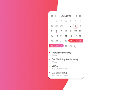Daily UI #080 - Date Picker 100daychallenge calender dailyui dailyuichallenge date picker day 80 design dribbble figma red ui uidesign ux vector