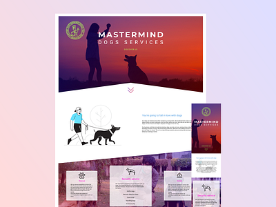 Dog security responsive website ui