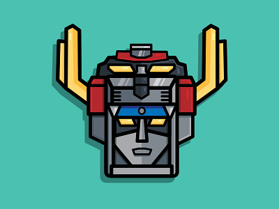 Voltron adobe branding design digital illustration graphic design icon illustration logo robots typography vector