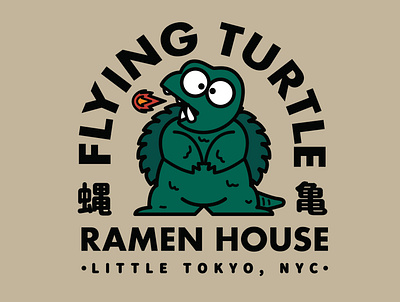 Flying Turtle Ramen House adobe branding design digital illustration graphic design icon illustration kana logo typography ui vector