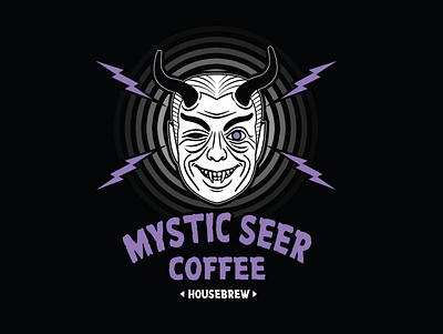 Mystic Seer Coffee adobe branding coffee design digital illustration graphic design icon illustration logo logo design product design typography ui vector