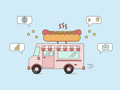 Illustration - food truck 2d illustration flat design graphic design illustration illustrator