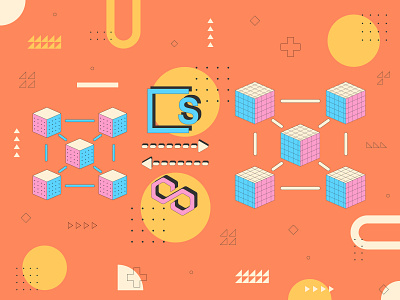 Illustration for crypto article "What are sidechains?"