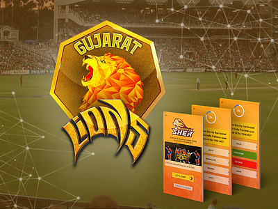 Gujarat Lions App by Intex Technologies Ltd appdesign cricketapp design mobility sportsapp