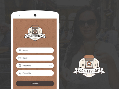 COFFEESHOP android app ui ios material design register ui restaurants restaurants app signup ui ux