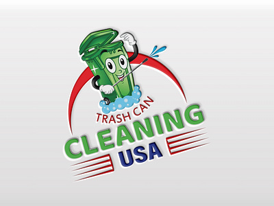 Logo Design for Trash CAN Cleaning USA Cmpany