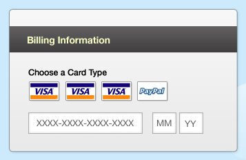 Billing Form account billing form saas ui